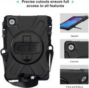 Armour Jack Rugged Case with Armstrap and Handstrap for Lenovo M10  HD X306X  - Black