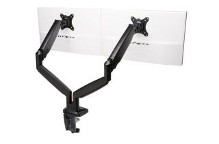 SmartFit One-Touch Height Adjustable Dual Monitor Arm - Black 