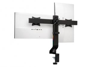 SmartFit Space-Saving Dual Monitor Arm - Black 