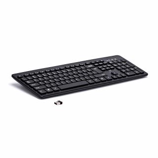 NOVKBM002 2.4G Wireless Ergonomic Keyboard - Black 