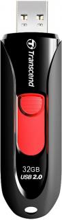 JetFlash 590 32GB Flash Drive - Black & Red 