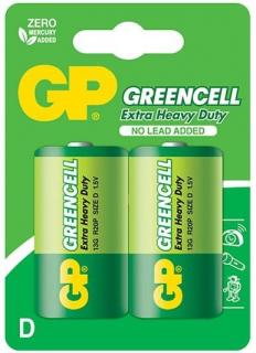 Greencell Carbon Zinc 13G R20P D-Size Batteries 