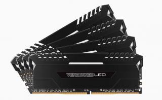 Vengeance LED 4 x 8GB 3000MHz DDR4 Desktop Memory Kit - Black with White LED (CMU32GX4M4C3000C15) 