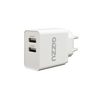 Dual USB Port 3.4A Wall Charger – White 