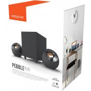 CL-PEBBLE-PLUS USB 2.1 Desktop Pebble Speaker With Subwoofer - Black