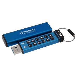 Ironkey KeyPad 200 iKKP200 16GB Flash Drive - Blue 