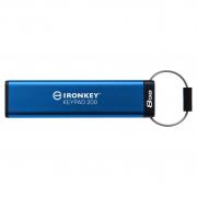 Ironkey KeyPad 200 iKKP200 8GB Flash Drive - Blue